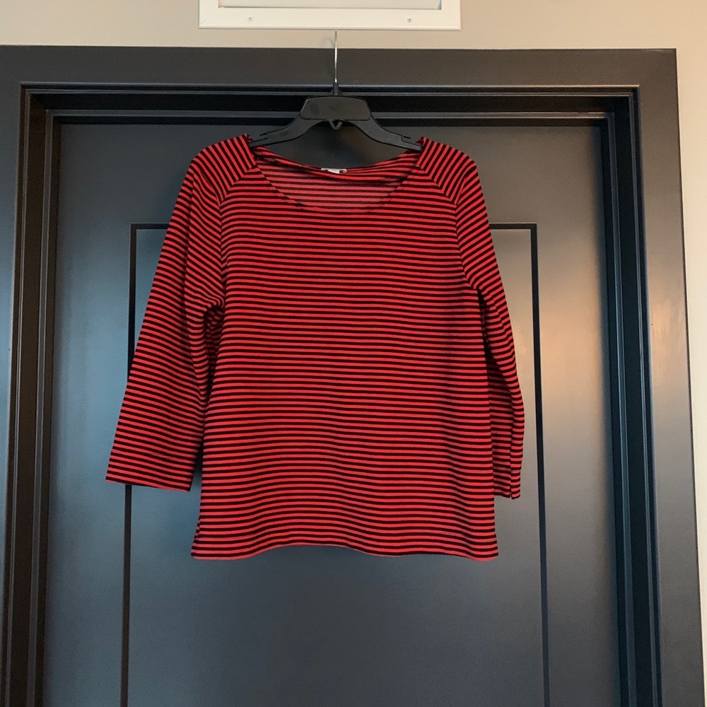 Splendid Navy and Red Stripped thick sweater